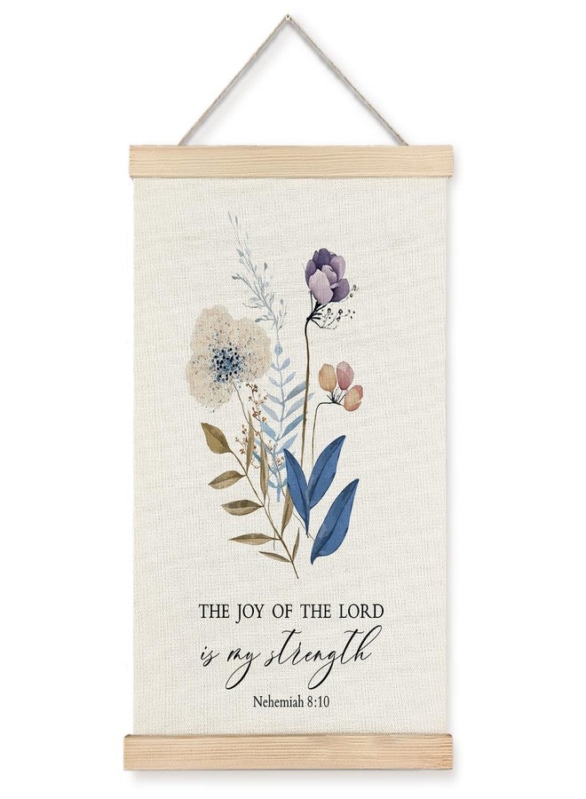 Supwhd Christian Wall Decor, the Joy of the Lord is My Strength Bible Verses Wall Decor, Scripture Wall Art for Bedroom Living Room Office 12x16 - Image 1