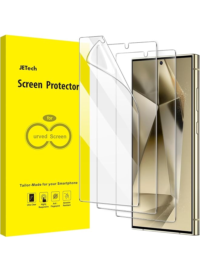Jetech Screen Protector For Samsung Galaxy S24 Ultra 5G 6.8 Inch Flexible Tpu Film Fingerprint ID Compatible Easy Installation Hd Clear 3 Pack - Image 1