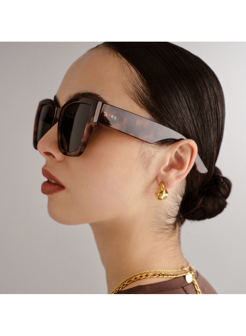 AIRE HAEDUS Oversized Square Sunglasses for Women – Tortoise Shell Frame, UV400 Protection, Bold Designer Look, Lightweight Retro Shades for Travel, Casual & Daily Style - Image 1