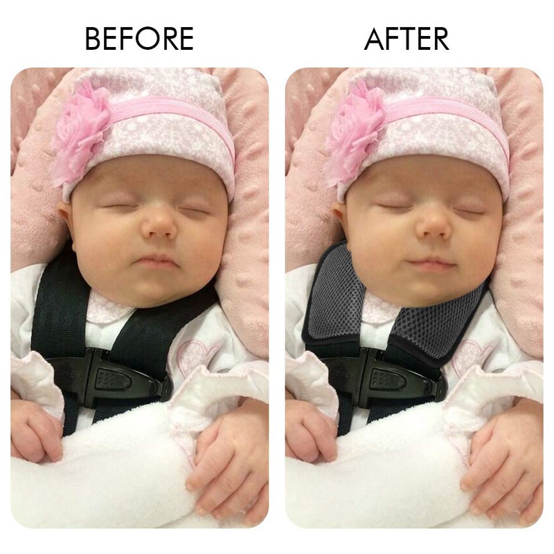 Accmor Car Seat Straps Shoulder Pads for Baby Kids, Soft Car Seat Strap Covers, Seat Belt Covers for Car Seats, Pushchair, Stroller - Image 4
