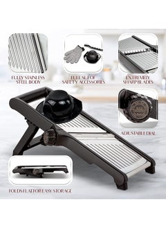 AROAQ Food Slicer With Cut-Resistant Gloves - Mandoline for Vegetables, Potatoes, Cucumbers  - Image 4
