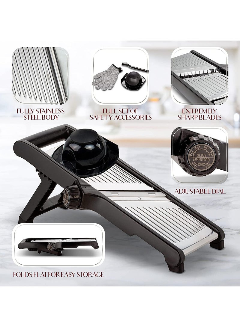 AROAQ Food Slicer With Cut-Resistant Gloves - Mandoline for Vegetables, Potatoes, Cucumbers  - Image 4