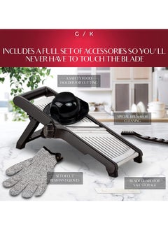 AROAQ Food Slicer With Cut-Resistant Gloves - Mandoline for Vegetables, Potatoes, Cucumbers  - Image 5