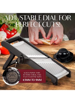 AROAQ Food Slicer With Cut-Resistant Gloves - Mandoline for Vegetables, Potatoes, Cucumbers  - Image 3