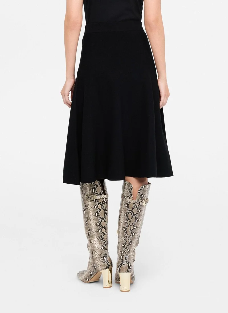 ليو جو تنورة ميدي محبوكة