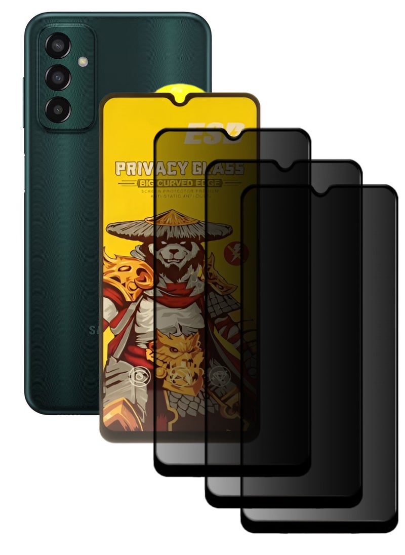 ESD 3 Pieces Tempered Dustproof Privacy Glass Screen Protector Compatible For Samsung Galaxy M13 - Image 1