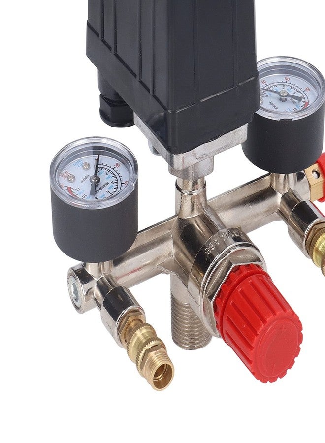 Jectse 90-120PSI Adjustable Air Compressor Pressure Valve Kit with Switch, Regulator and 2 Gauges for Easy Control and Clear Display 0-180 PSI Range - Image 5