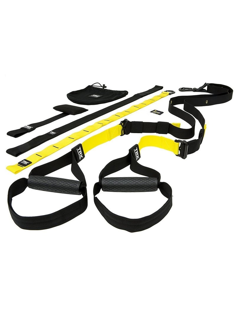 TRX Pro System Suspension Trainer Home Gym Workouts, Black/Yellow - Image 1