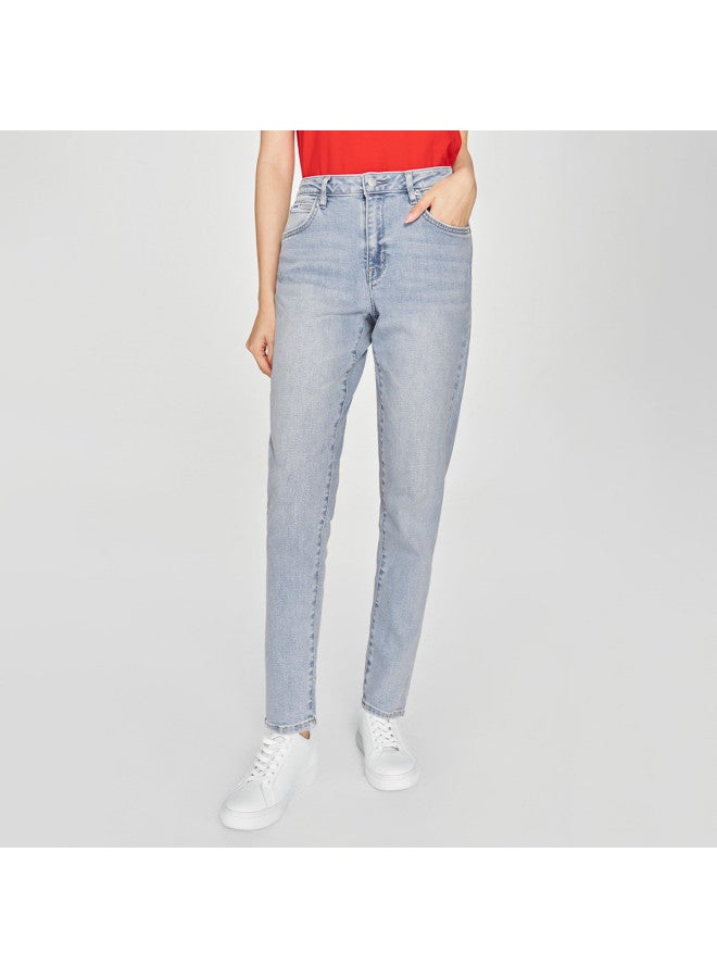 LEE Mall Same Style 25 Early Spring New Arrival 413 Standard High-Waist Slim Straight Leg Light Blue Women'S Jeans Slimming Trendy - Image 2