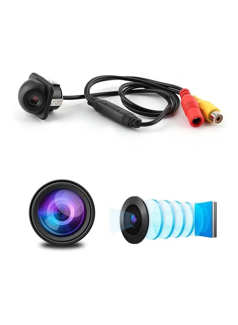 نيو سمارت كاميرا خلفية عكسية 2 في 1 بزاوية عرض 180° متعددة الوظائف للسيارة للرؤية الخلفية والأمامية والجانبية - Image 4