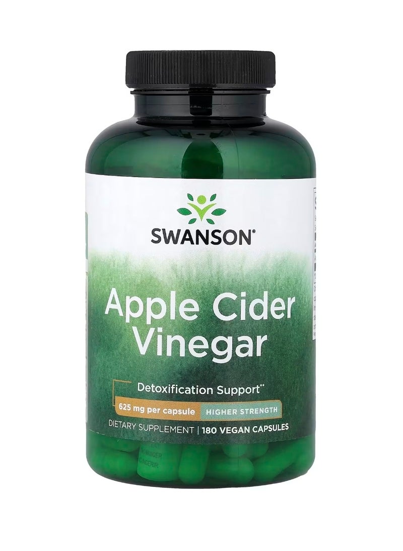 SWANSON Apple Cider Vinegar High Potency 625 mg 180 Capsules - Image 1