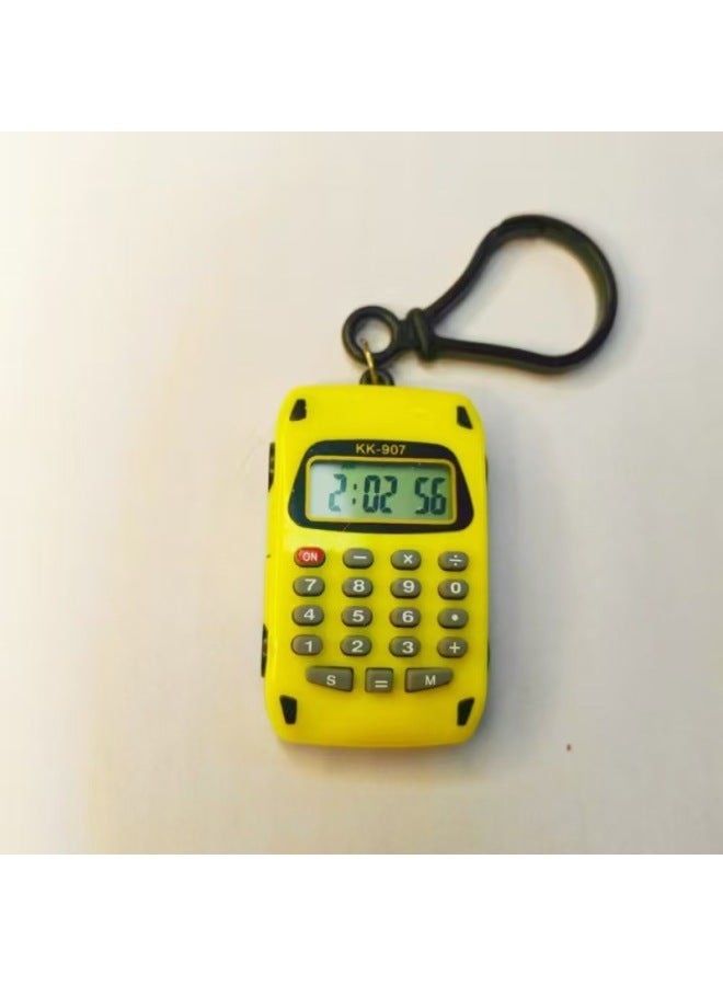 Cute Car-shaped Mini Calculator Keychain Portable Creative Handheld Calculator For Students