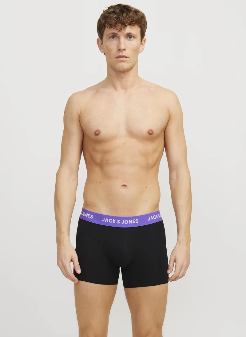 جاك اند جونز 3 Pack of Logo Band Trunks