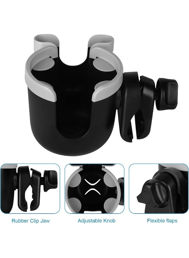 Accmor Stroller Cup Holder with Phone Holder, Bike Cup Holder, Universal Cup Holder for Uppababy Nuna Doona Strollers, 2-in-1 Cup Phone Holder for Stroller, Bike, Wheelchair, Walker, Scooter - Image 4