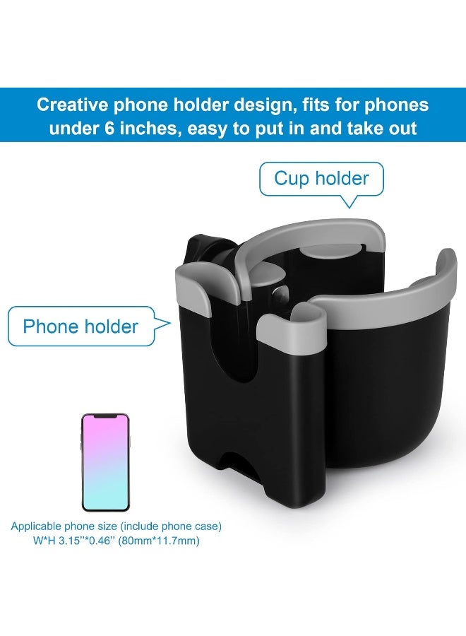 Accmor Stroller Cup Holder with Phone Holder, Bike Cup Holder, Universal Cup Holder for Uppababy Nuna Doona Strollers, 2-in-1 Cup Phone Holder for Stroller, Bike, Wheelchair, Walker, Scooter - Image 3