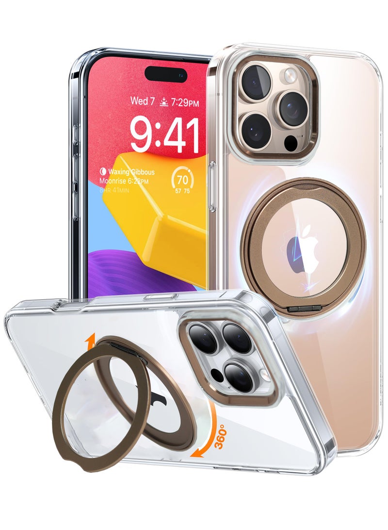 أزتك غطاء هاتف مغناطيسي لهاتف iPhone 16 Pro | واقي مضاد للانزلاق والصدمات مع قاعدة دائرية 360° | متوافق مع MagSafe | مقاوم للخدوش والصدمات، تصميم نحيف حصري لـ iPhone 16 Pro - Image 1