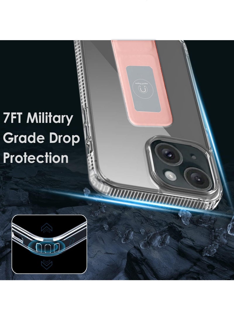 Wtech TPU Hand Grip Air Pillow Case Cover For Apple iPhone 15 Plus 2023 Clear/Pink - Image 4