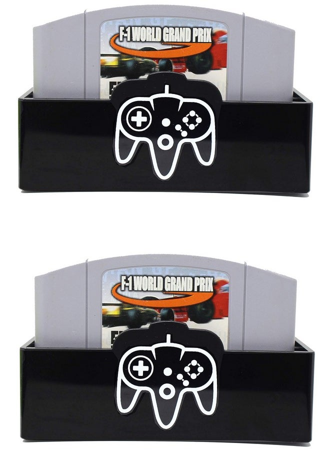 Skywin N64 Game Storage N64 Game Holder Fits And Organizes N64 Cartridges Simple And Stylish Design To Show Off Your Game Collection (2 Pack)  - Image 1