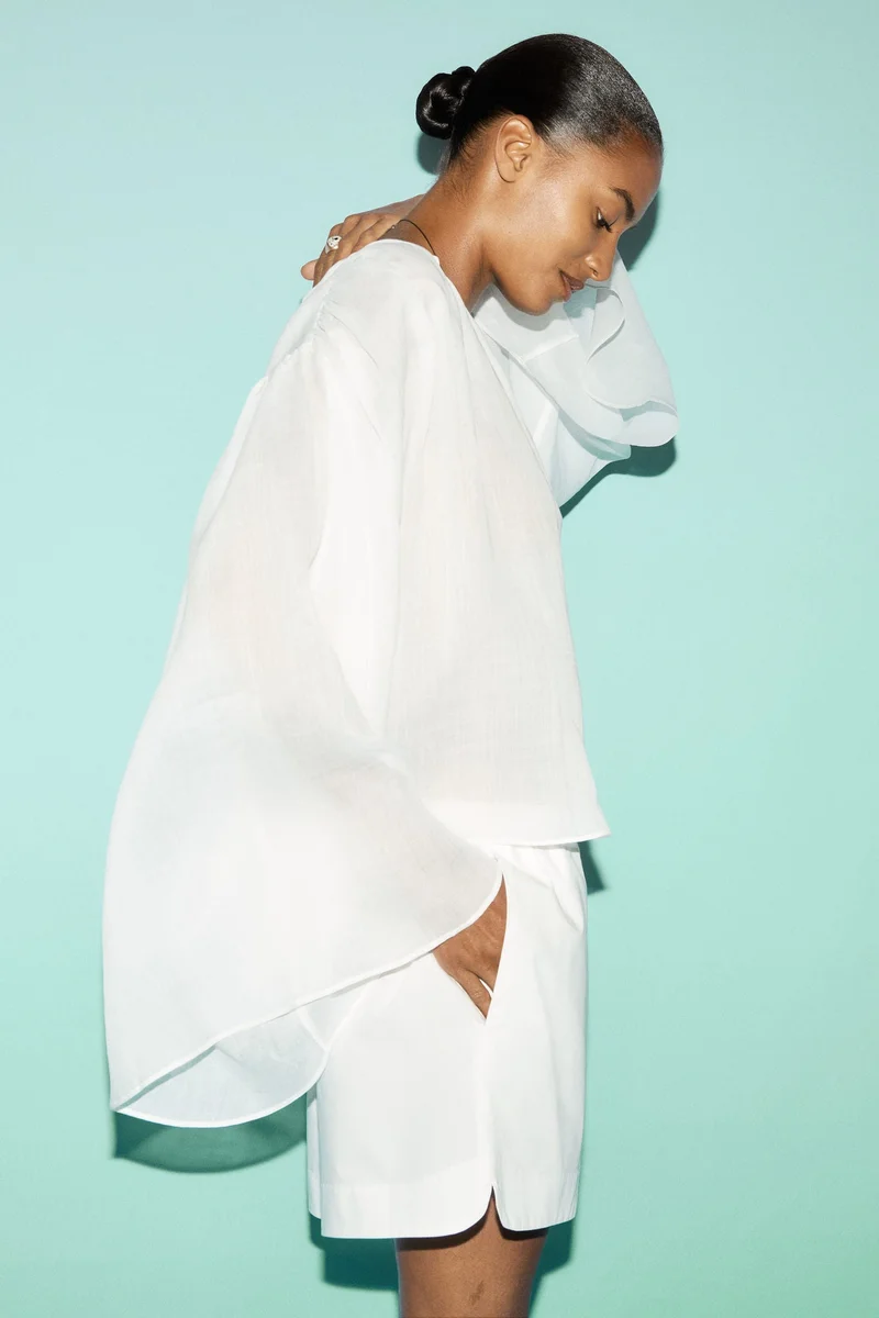 اتش اند ام شورت قطني بحبل