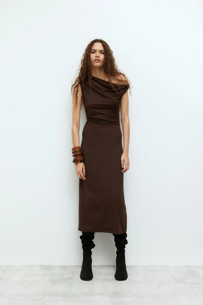 H&M Twist-detail one-shoulder dress