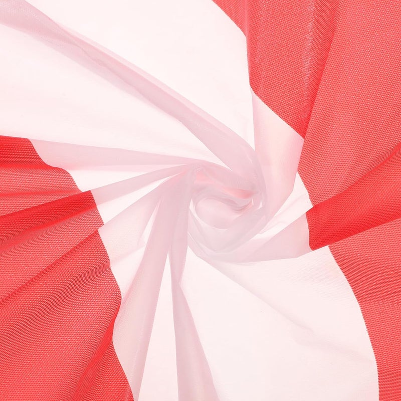 3pcs Red and White Striped Table Skirts 420x75cm Decorative Table Covers for Carnival Party Birthday Event Supplies - Image 4