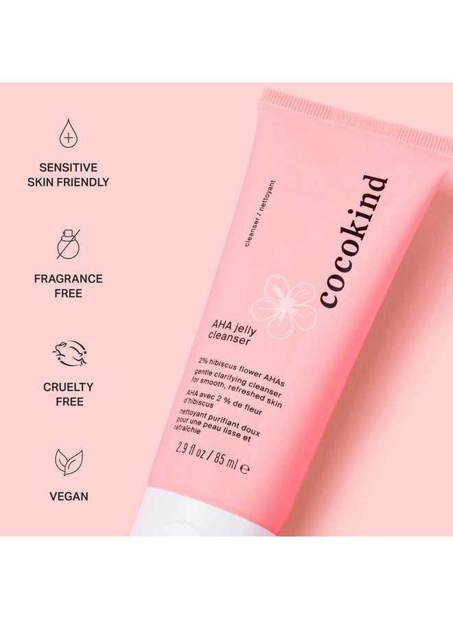 كوكو كايند منظف كوكوكايند AHA جيلي، غسول لطيف للوجه ومنظف AHA BHA مع حمض الهيالورونيك، غسول مقشر للوجه للبشرة الدهنية - Image 5