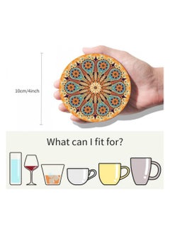 Alissa Set of 6 Absorbent Ceramic Coasters with Cork Base,Prevent Furniture from Dirty and Scratched, for Drinks,Glass Cup Holder Coffee Mug Place Mats and Other Mugs and Cups Home Dining Kitchen Office  - Image 3