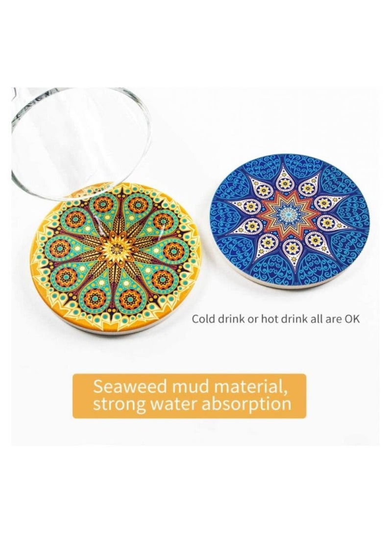Alissa Set of 6 Absorbent Ceramic Drink Coasters with Non-Slip Cork Base – Protects Surfaces from Spills & Scratches – Ideal for Cups, Mugs & Glasses – Home, Kitchen, or Office Use - Image 5