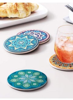 Alissa Set of 6 Absorbent Ceramic Coasters with Cork Base,Prevent Furniture from Dirty and Scratched, for Drinks,Glass Cup Holder Coffee Mug Place Mats and Other Mugs and Cups Home Dining Kitchen Office  - Image 4
