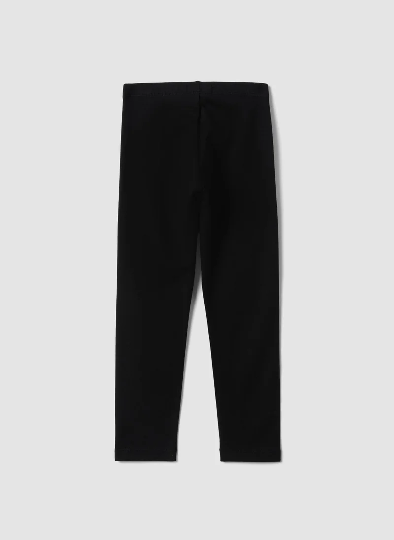 Ovs OVS Girlsâ€™ Black Skinny Leggings In Stretchy Organic Cotton