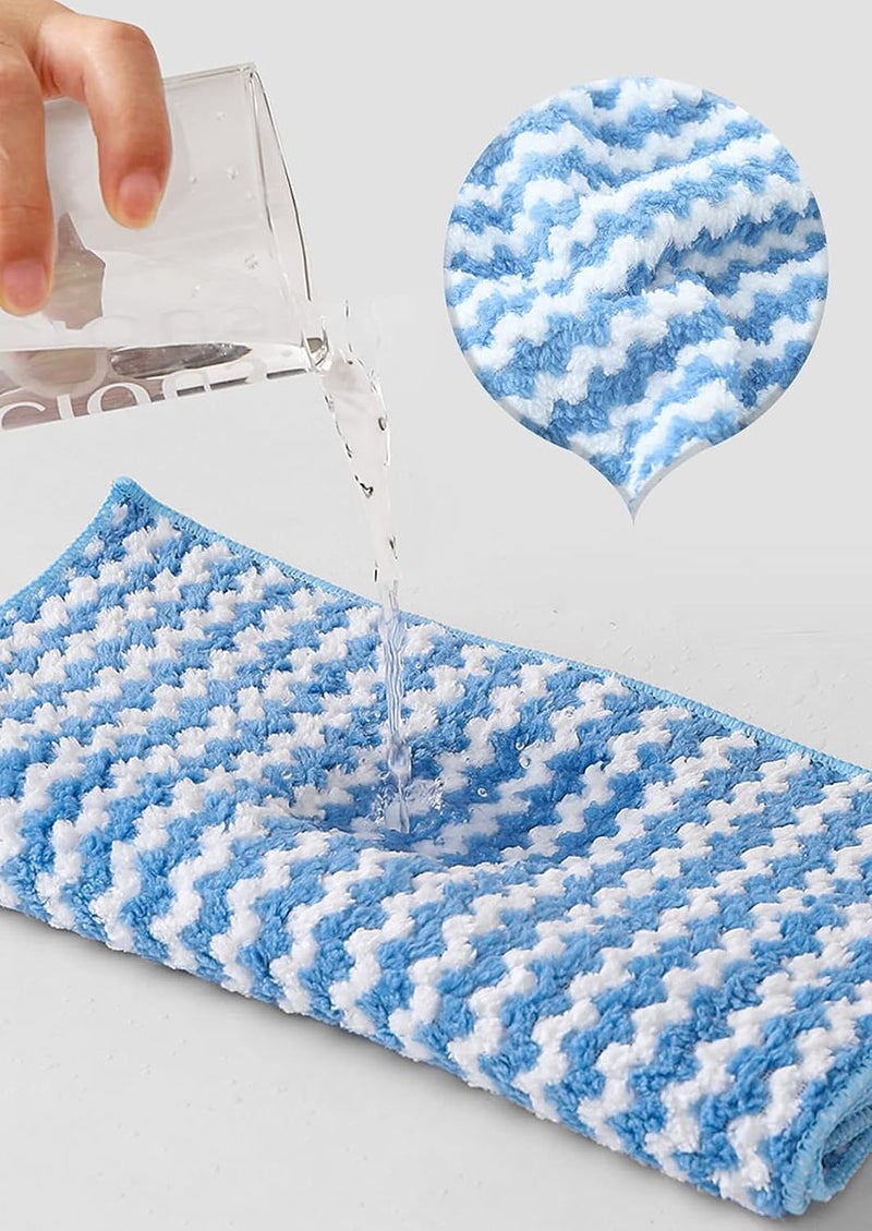 wolpin Microfiber Cleaning Cloth 5 Pcs 25X25 Cm Thick Lint StreakFree Multipurpose Automotive Towels For Car Cleaning Cloth Polishing Washing Detailing Wash Cloth For Kitchen Multi - Image 5