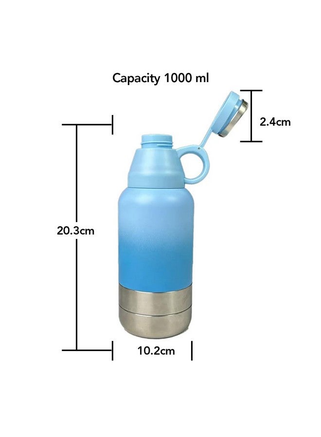 Melbify 3-in-1 Flask with Storage Bowls| Vacuum Flask |Melbiflask Water Bottle | Thermosteel Insulated Flask | 1 Litre | Hot&Cold Water,Coffee,Tea,Milk,Soup|Best Flask for Babies,Office&Travel - Image 3