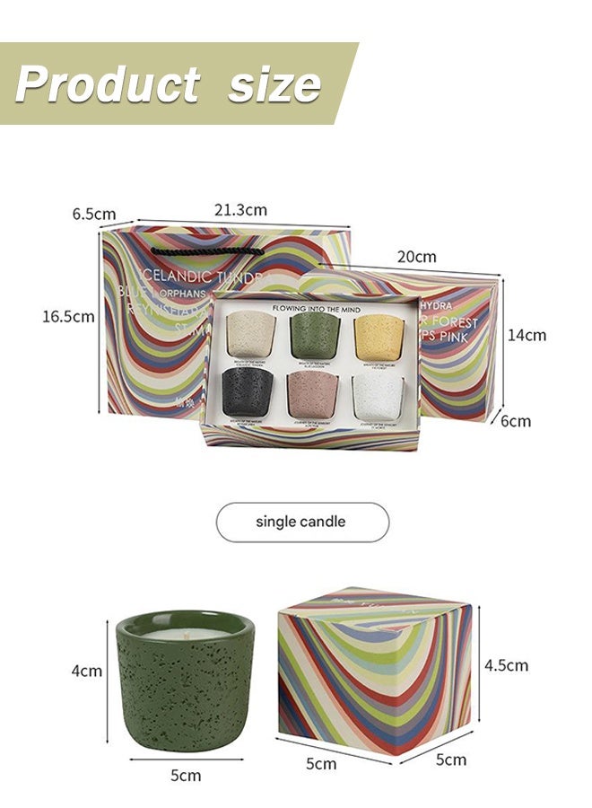 Yuhuan 6pcs Scented Candles Gift Set Aromatherapy Candle Smokeless with Natural Soy Wax, Portable Relaxing Travel Tin Candle Various Fragrances Jar Candles for Bath Yoga Sleep Festival Wedding Party Gifts - Image 5