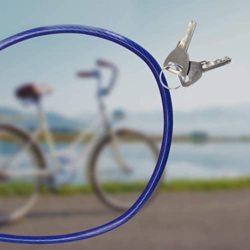 Pivalo PVMSHL6 Heavy Duty Helmet Lock Anti-Theft Multipurpose Steel Cable Safety Lock with 2 Keys for Bike, Bicycle & Cycle (Color May Vary) - Image 2