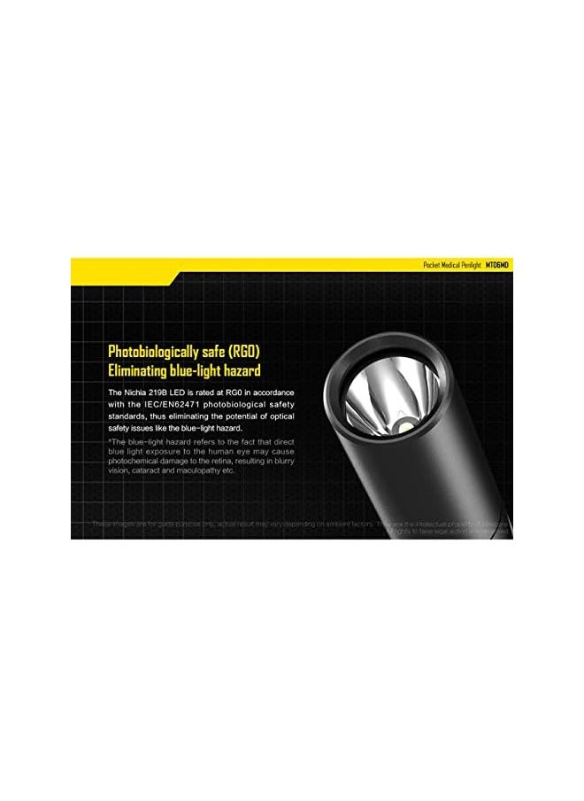 NITECORE Mt06Md 180 Lm Nichia 219B 2Xaaa Led Penlight - Mt06 Upgrade, Black  - Image 5