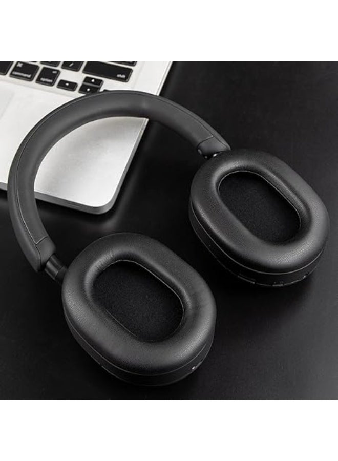 QIRG Protein Leather Replacement Earpads for Sony WH-1000XM5 Noise Canceling Headphones, Ear Pads Cushions with Noise Isolation Memory Foam, Added Thickness - Black - Image 5