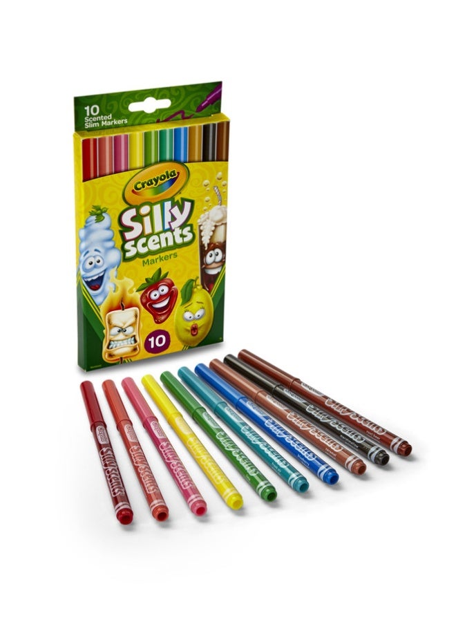 Crayola 10 علامات عطرية قابلة للغسل من فاين لاين - Image 1
