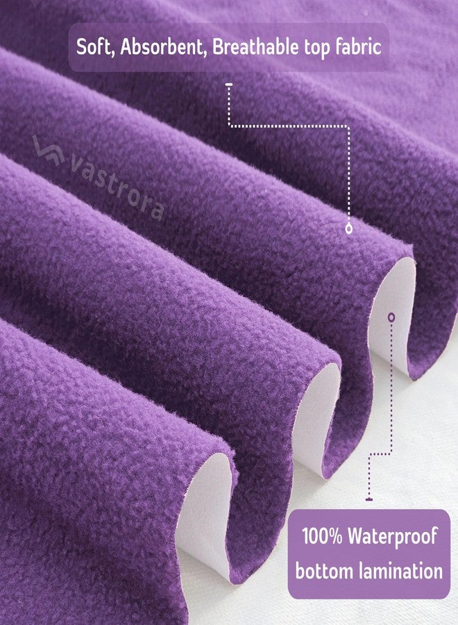 Vastrora Reusable Waterproof Dry Sheet for Baby & Adults | Extra Absorbent Urine Sheet, Quick Dry Soft Breathable Fleece Rubber Sheet Alternative | Bed Wetting Mat (Pack of 1 | Medium | 100x70 cm) - Image 2