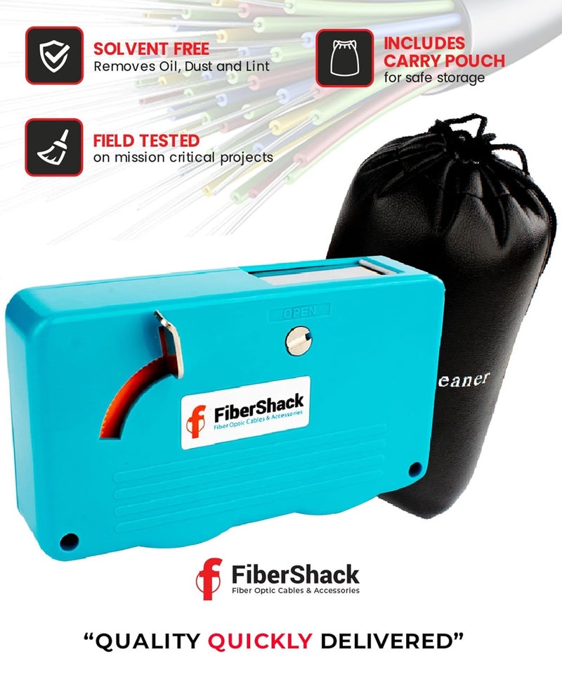 Fibershack - Fiber Optic Cleaning Box. A 2.5mm SC Fiber Cleaner & 1.25mm LC Fiber Cleaner. Our 500+ use Optical Connector Cleaning Tool is a Crucial Addition to Your Kit - Image 2