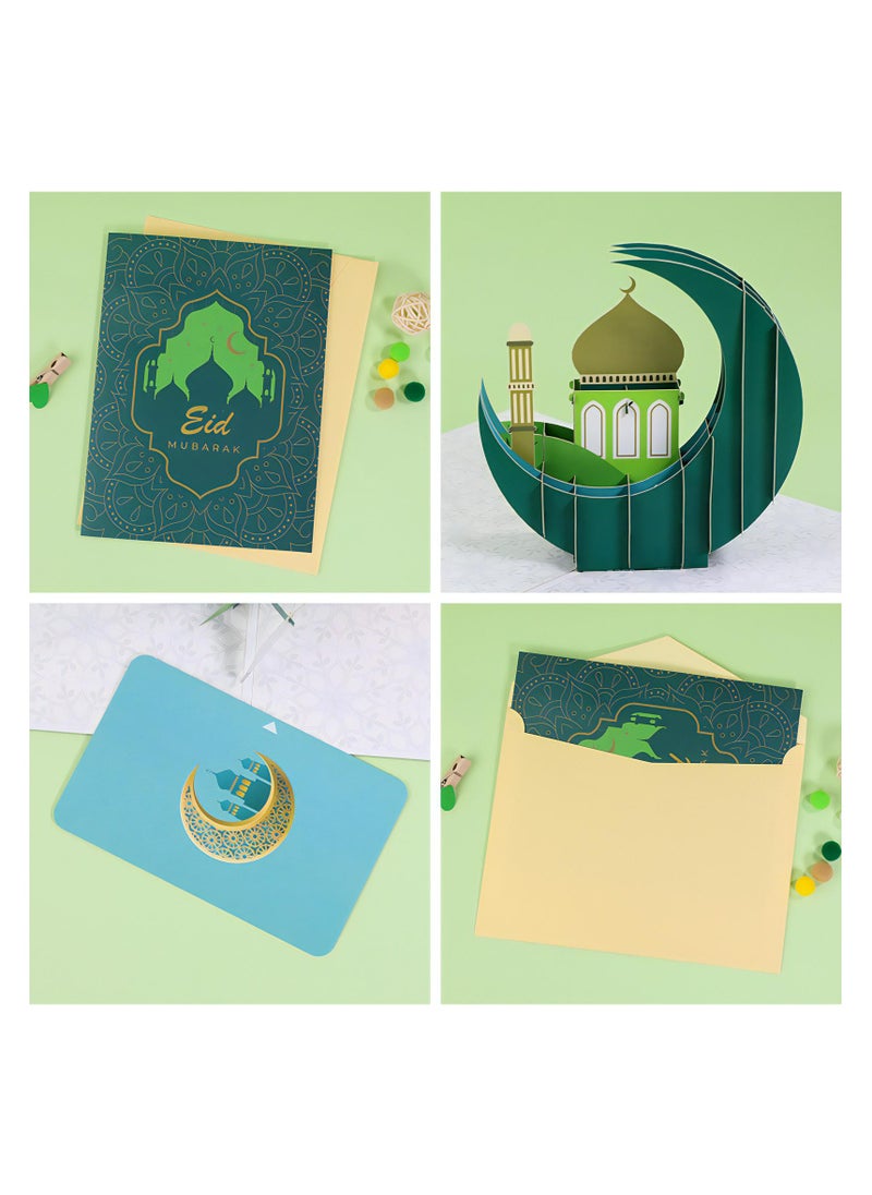 LKTOCAFT - Fancy Elegant Design 3D Pop-Up Card, Greeting Card for Ramadan, Eid, Sturdy and Solid Cardstock Gift Card with Envelope and Thank You Card - Image 1