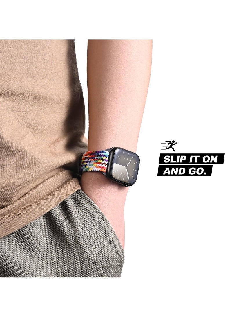 سوار رياضي منفرد لساعة أبل ألترا 49 مم 46 مم 45 مم 44 مم 42 مم للنساء والرجال، سوار معصم قابل للتعديل من النايلون المرن المغناطيسي لساعة آي ووتش ألترا 2 SE Series 10 9 8 7 6 5 4 3 2 1 - Image 3