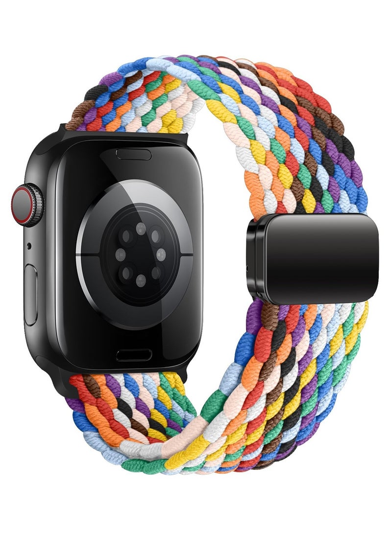 سوار رياضي منفرد لساعة أبل ألترا 49 مم 46 مم 45 مم 44 مم 42 مم للنساء والرجال، سوار معصم قابل للتعديل من النايلون المرن المغناطيسي لساعة آي ووتش ألترا 2 SE Series 10 9 8 7 6 5 4 3 2 1 - Image 1