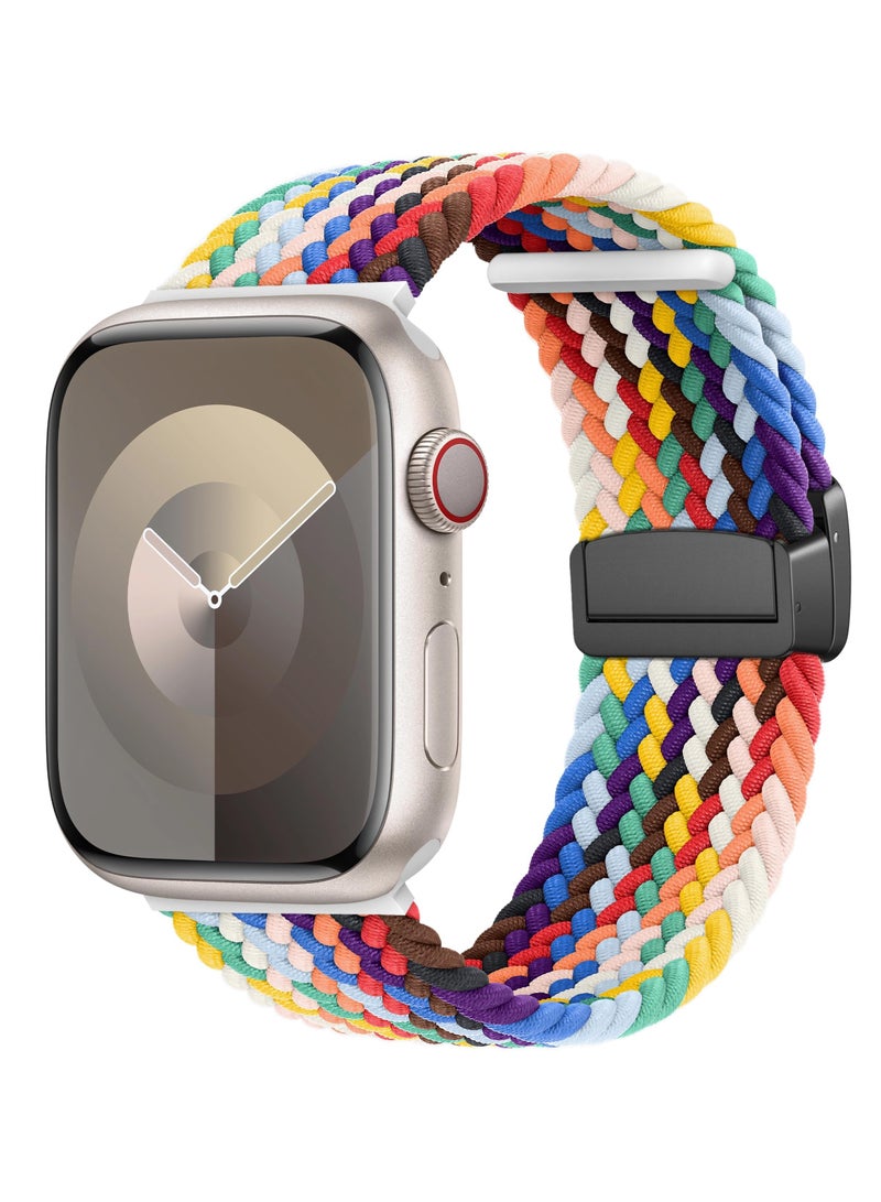 سوار رياضي منفرد لساعة أبل ألترا 49 مم 46 مم 45 مم 44 مم 42 مم للنساء والرجال، سوار معصم قابل للتعديل من النايلون المرن المغناطيسي لساعة آي ووتش ألترا 2 SE Series 10 9 8 7 6 5 4 3 2 1 - Image 2