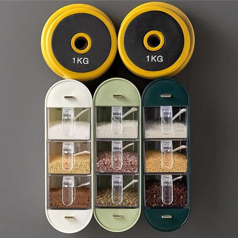 comfrt Wall-Mounted Spice Organizer - [2023 New] 5-Layer Clear Acrylic Spice Shelf Storage Holder - Non-Punching Seasoning Rack Organizer - Home Kitchen Organization for Seasoning (White) - Image 3