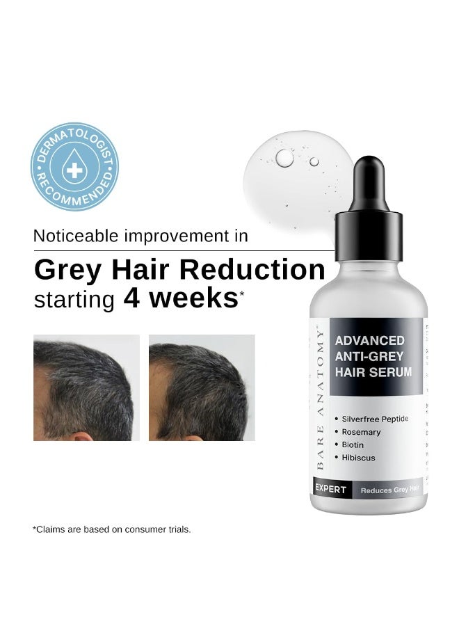 سيروم بير أناتومي المتطور المضاد للشيب | يقلل من شيب الشعر | ببتيد خالٍ من الفضة + بيوتين + إكليل الجبل | سريع الامتصاص، عديم الرائحة، غير لزج | تركيبة مثبتة سريريًا للرجال والنساء | 50 مل - view 2