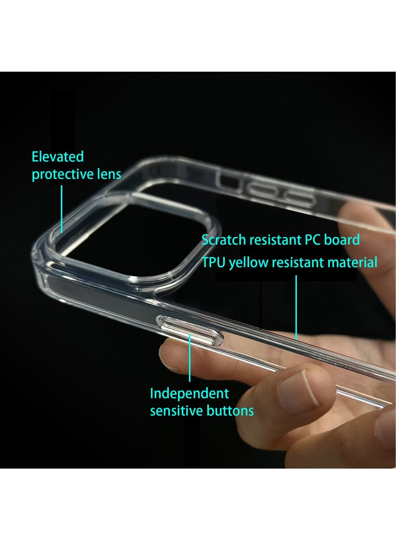 Generic - 15 Pro Magsafe Case Clear【Stronger Magnets】【Thickened TPU Protection】Anti-Yellow&Anti-Scratch, Ultra Slim, Magnetic Magsafe Cover for iPhone 15 Pro 6.1inch Clear Clear - Image 1