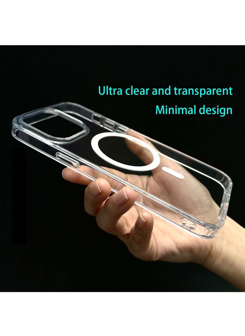 Generic - 15 Pro Magsafe Case Clear【Stronger Magnets】【Thickened TPU Protection】Anti-Yellow&Anti-Scratch, Ultra Slim, Magnetic Magsafe Cover for iPhone 15 Pro 6.1inch Clear Clear - Image 1
