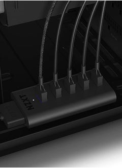 NZXT Internal USB Hub Gen 3 Additional 4 USB 2.0 Devices Magnets, 3M Dual Lock 5V DC internal Connector Black | AC-IUSBH-M3  - Image 5