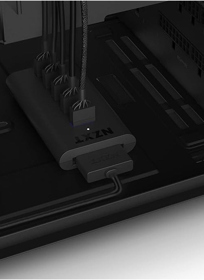 NZXT - Internal USB Hub Gen 3 Additional 4 USB 2.0 Devices Magnets, 3M Dual Lock 5V DC internal Connector Black | AC-IUSBH-M3 - Image 1