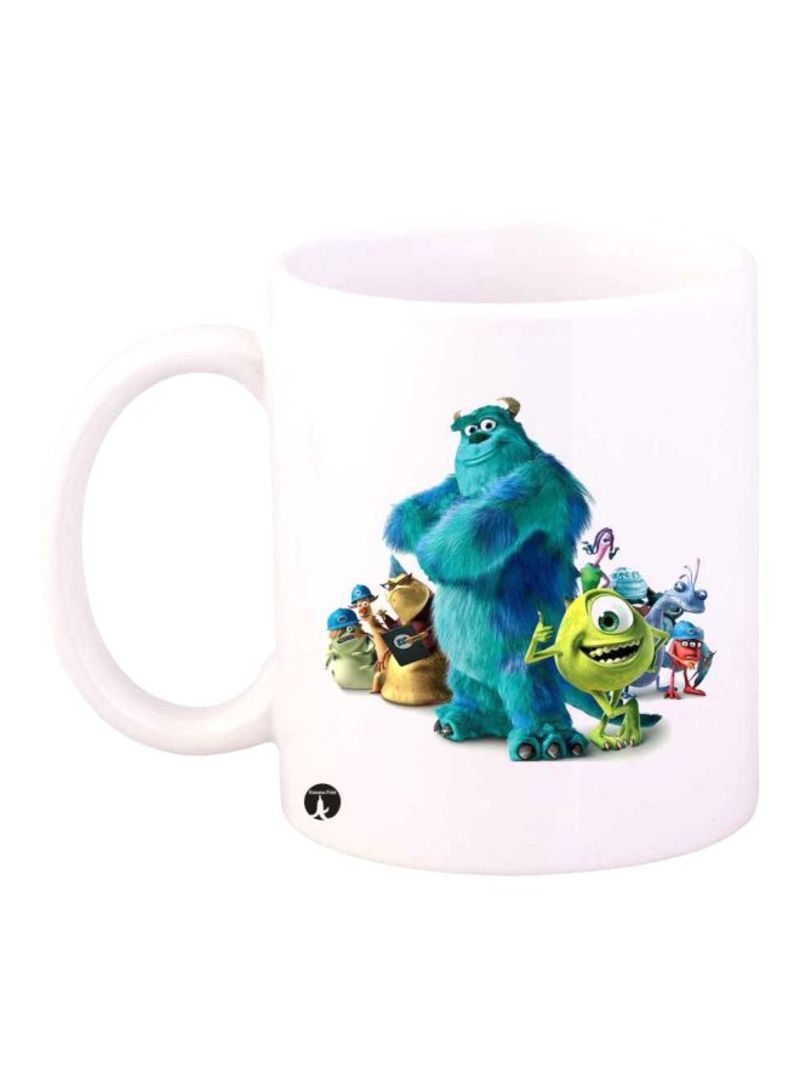 RKN Monsters Inc Printed Mug White/Blue/Green Standard Size